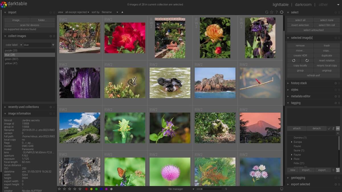 darktable photo workflow software