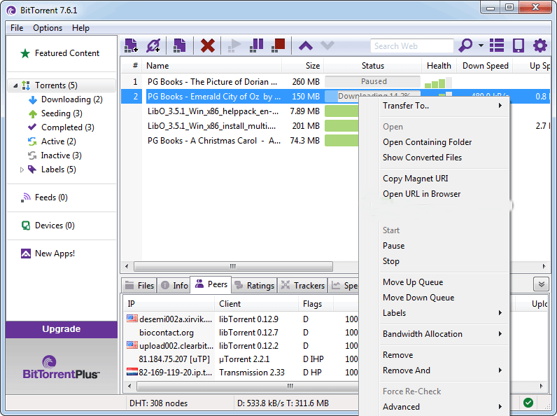 bittorrent web. stuck checking a file